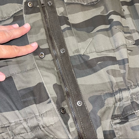 A New Approach Green Gray Camouflage Cotton Utility Jacket XL - Picture 10 of 16